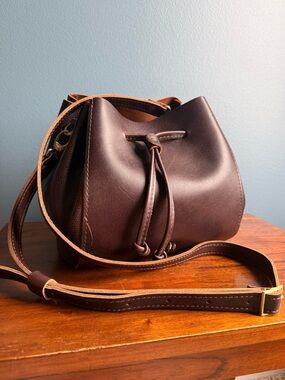 Portland Leather Goods Nest Bucket Bag - Grizzly/Coldbrew